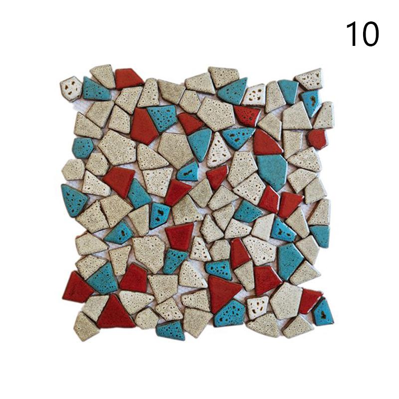 30x30cm Barevné Keramické Štěrkové Mozaikové Dlaždice Horký Pramen Bazén Rybičky Bazénové Fragmenty Toaleta Protiskluzová Dlaždicová Deska Podlaha Stěna Dekorace DIY