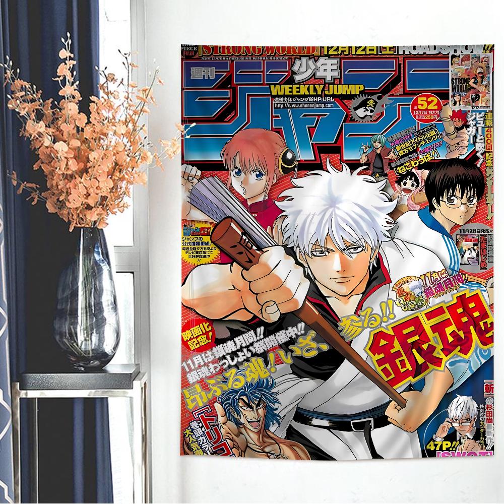 

GINTAMA Anime Hanging Bohemian Tapestry Blends Bohemian Style Ideal Wall Decor to Spruce Up Themed Rooms Living Spaces 74x94cm(29x37in)