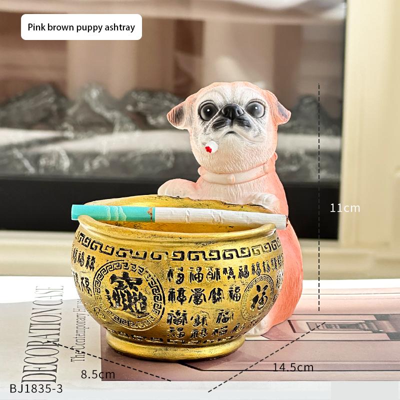 New Ashtray Series Creative Personality Diligent Dog Ashtray Decoration Home Living Room Office Cute Birthday Gift