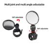 Bicycle Rearview Mirror 360 Adjustable Rotate Wide Angle Bike Rear View Mirrors Cycling Handlebar Easy To Install Convex Mirror