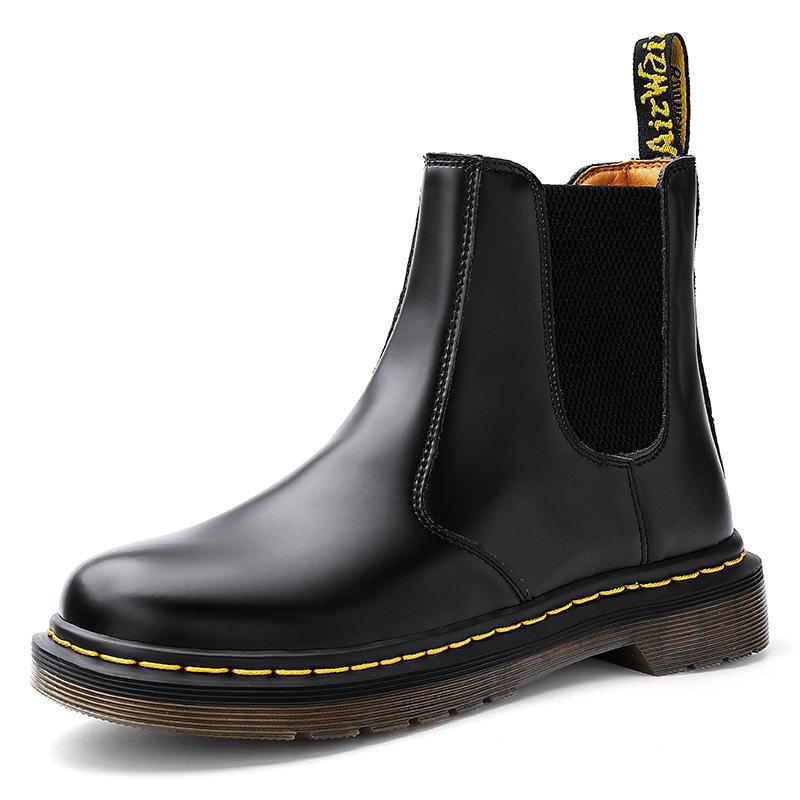 2976 high-top black Martin boots, new large-size fashionable soft leather boots, outer wear sleeve trendy casual shoes