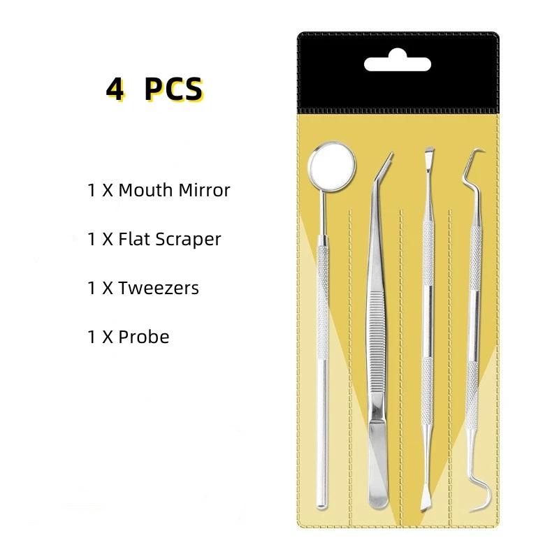 1 3Pcs 4Pcs Stainless Steel Dental Tools Set Mirror Probe Oral Care Kit Dentist Quality Tools