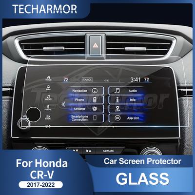 Car Tempered Glass Protective Film For Honda CR V 2017- Auto GPS Navigation Screen Protector Display Interior Accessories