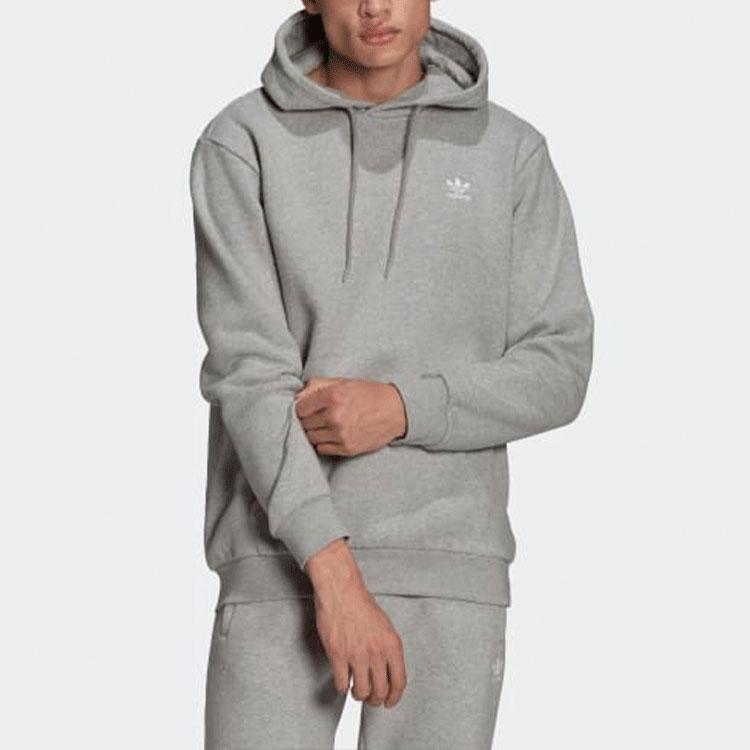 Adidas Pánská mikina s kapucí Originals Essentials Solid Fleece Šedá H34654