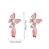 Oil Drop Butterfly Earrings Flower Pendant Sweet Stud Earrings Vintage Earrings Women  Party