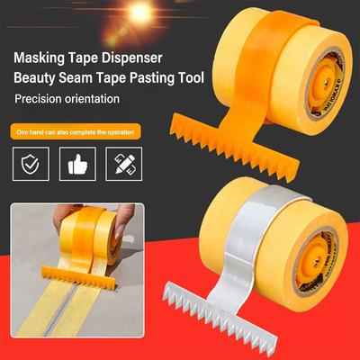 Double-Row Rolling Painter Masking Tape Applicator Dispenser Machine Wall Floor Painting Packaging Sealing Tool