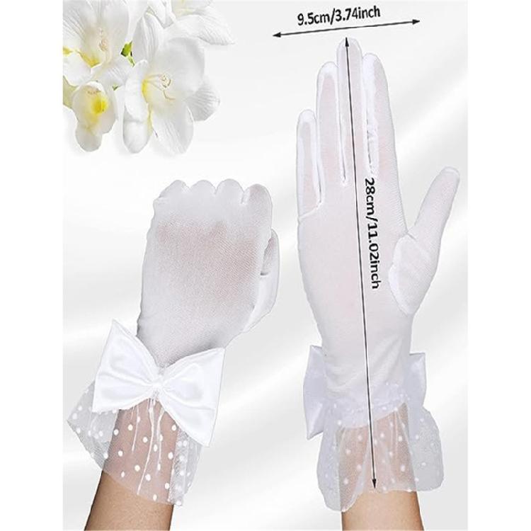 Nightclub Party Gloves Stage Performances Lace Gloves Short Length Hand Gloves
