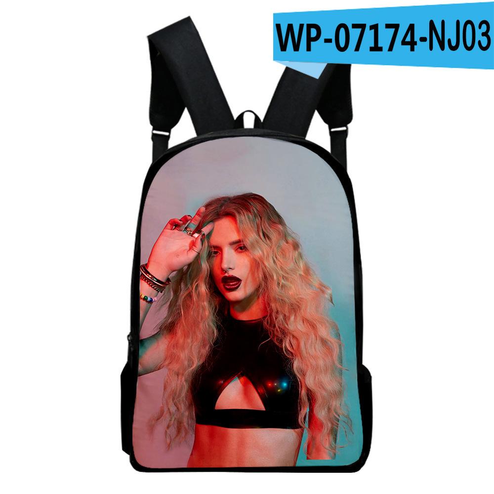 Harajuku Youthful  Bella Thorne Student School Bags Notebook Backpacks 3D Printed Oxford Waterproof Boys/Girls Travel Bags
