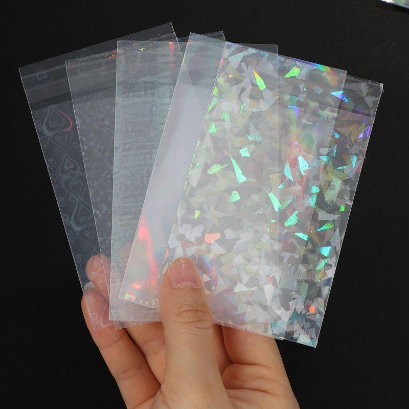 50pcs ins Card Sleeves 65x90mm Macaron Color Holder For Holo Postcards Top Load Film Photocard Game Cards Protector Storage Bag