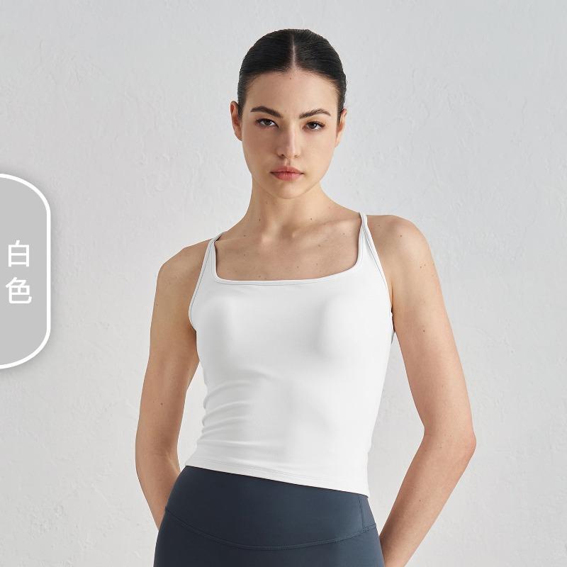 Naked I-shaped Vest, Sports Underwear, Women's with Chest Pads, Tight and Thin Yoga Pilates Fitness Breathable Top Summer