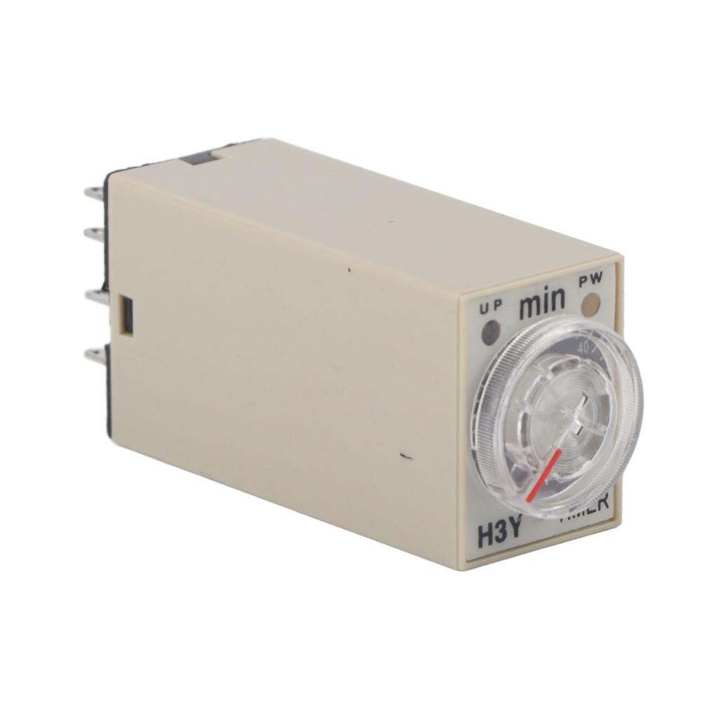 H3Y2 Delay Timer 8 Pin Timer Relay 0~60 Minutes Dial Type 5A for Multiple Purpose  Less Than Br More Than (220VAC )