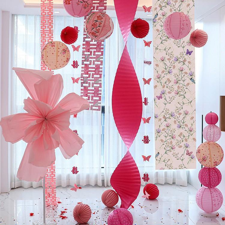 Double Happiness Red Koi Wedding Ornament - Chinese Style Paper Cut Decoration Set for Engagements and Windows