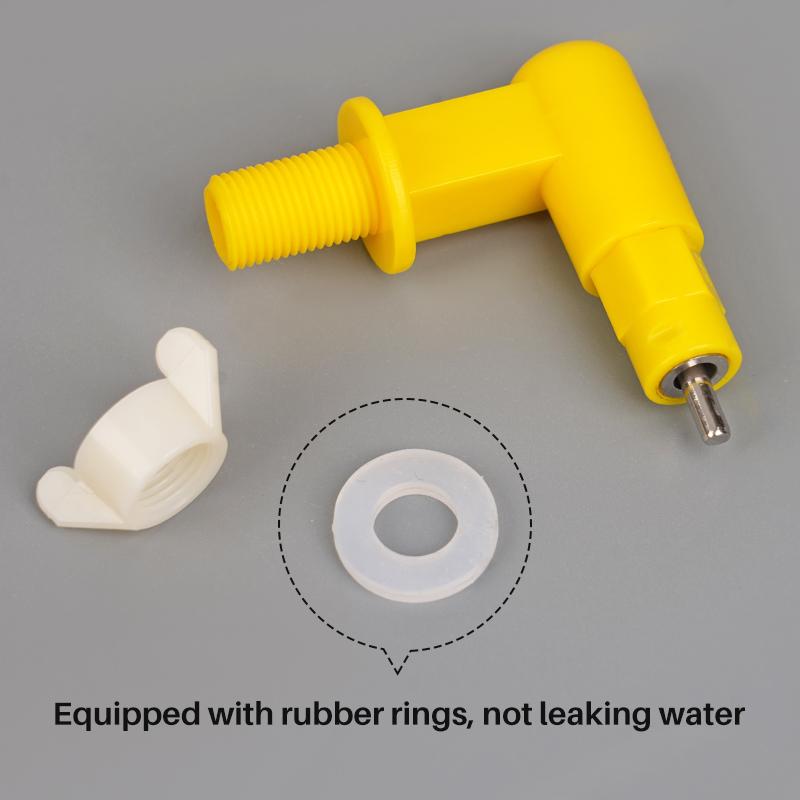 3/6/9pcs Poultry Chicken Nipple Drinker Automatic Rabbit Drinking Fountain 360° Pigeon Hamster Cage Pet Nipple Drinker