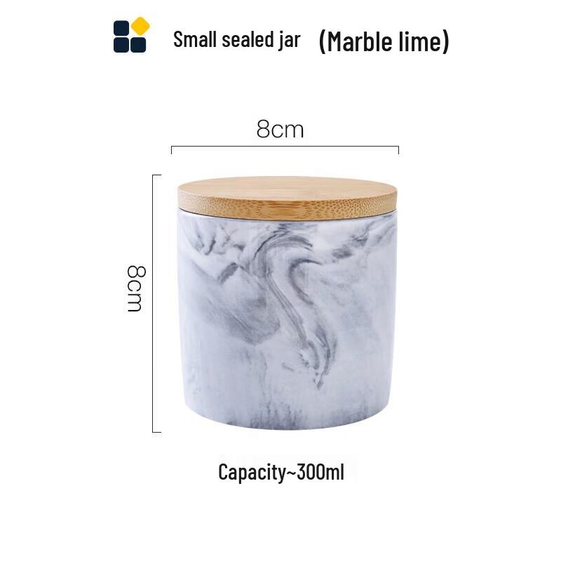 YIXI Marble Ceramic Tea Storage Jar