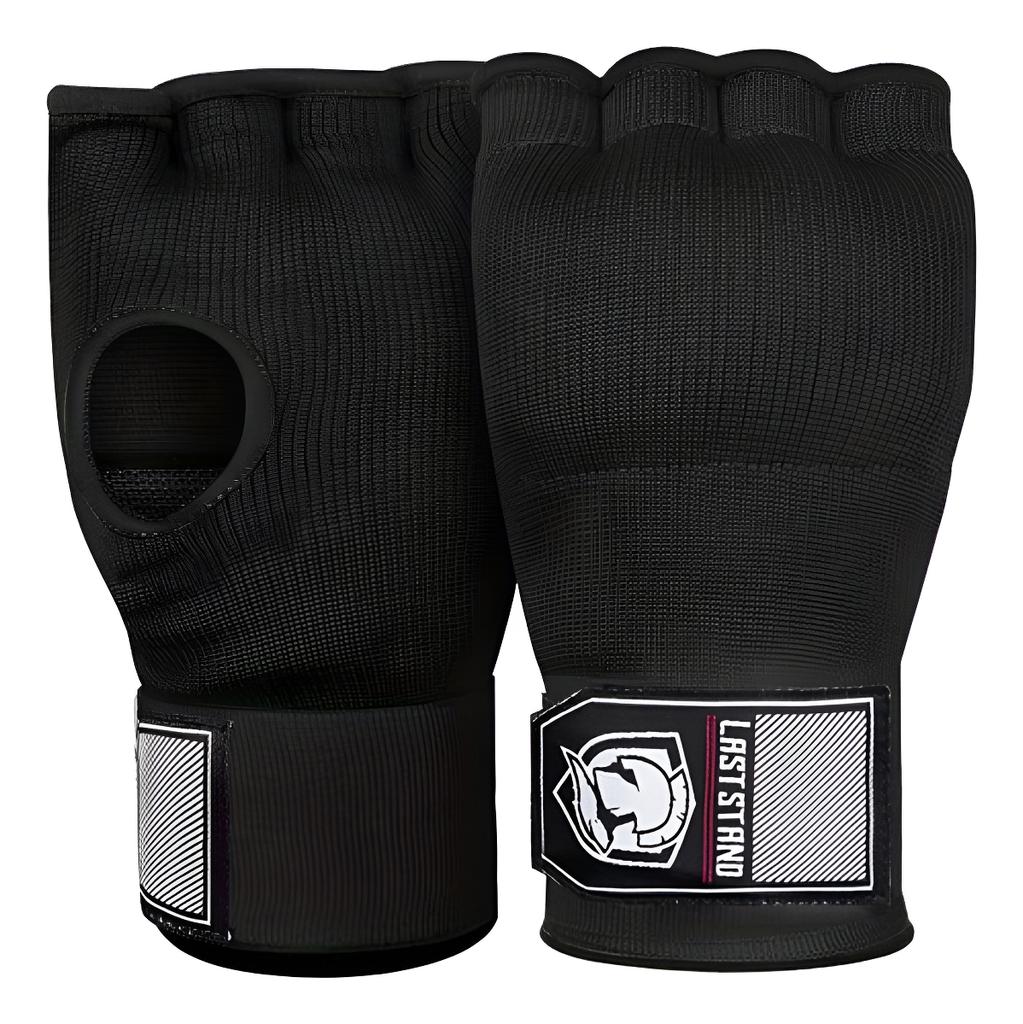 Half Finger Boxing Gloves Muay Thai Fighting Gel Padded Gloves 2 In 1 Hand Wraps Knuckle Wrist Strap Protective Training Gloves