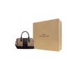 Coach Rowan 25 Metal Logo Zipper Closure Coated Canvas Shoulder Crossbody Tote Bag Medium Women handbags Brown Black CW376-IMQRX
