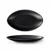 1PC Black Melamine Plate Canteen Thickened Plastic Cutlery Dinner Plates Non-breakable Barbecue Sushi Plate Kitchen Accessories