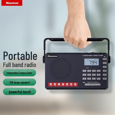 Newmine MX30 Multi-band FM/AM/SW Portable Radio with LED Flashlight