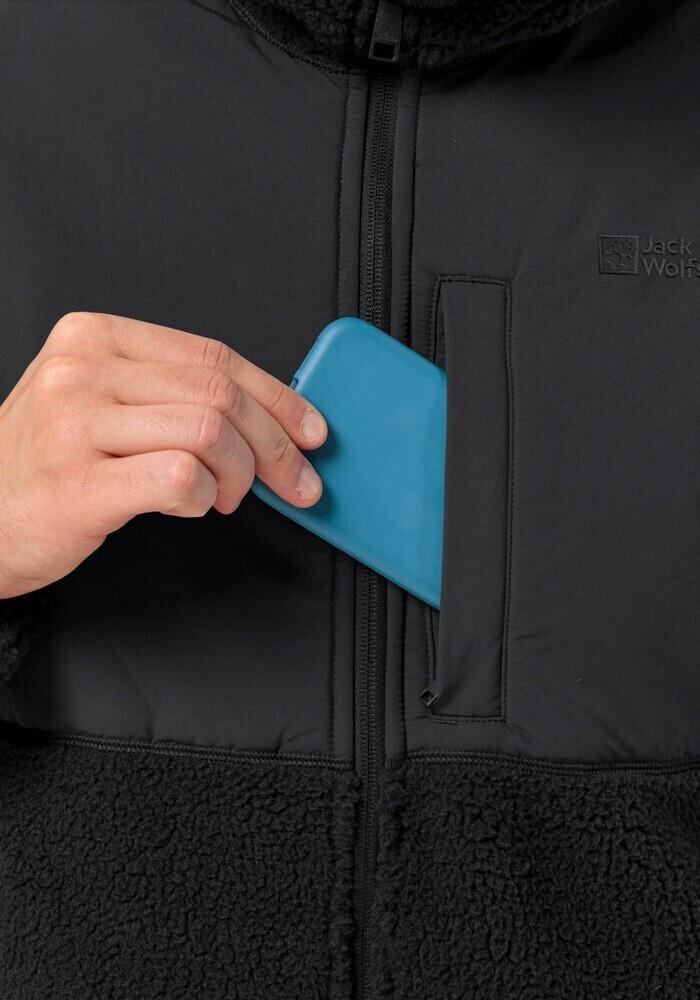 Jacket Jack Wolfskin Felslicht Hooded Jacket Men Black