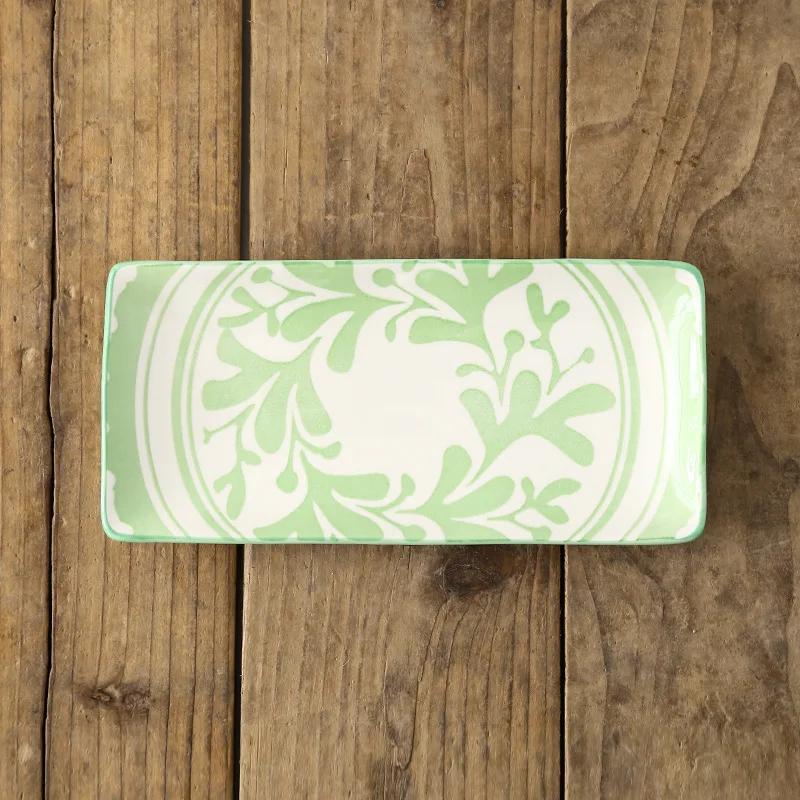 Stoviglie in Ceramica Stile Nordico Creativo Ristorante Piatto Rettangolare per Sushi Frutta Snack Domestici Piatto Piano Poco Profondo per Portata Principale