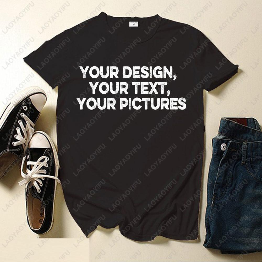 2026 Custom Text Men Tshirt Personalized Name Fashion Bigger Size 4XL Add Your Own Message Unisex Shirt Tops Men Clothing