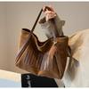 Autumn and Winter Retro Large-capacity Bag Women's 2024 New Fashion Commuter Shoulder Bag Suede Matte Tote Bag