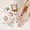 New girls sandals middle-aged and older children's princess shoes buckle bow sandals bag head fashion children's sandals women