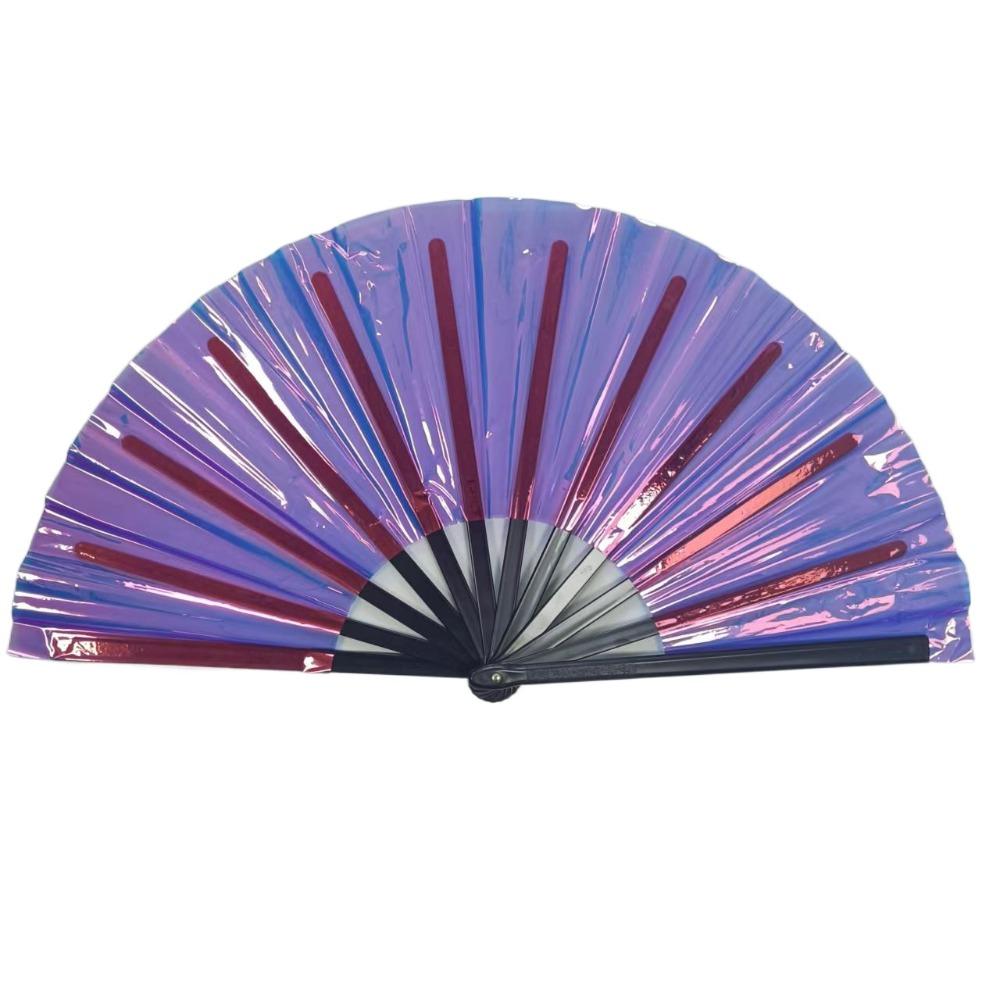 Exquisite Large Folding Hand Fan Laser Reflective Hand Fan Perfect Dance Fan  Festival Party