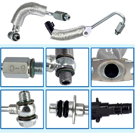 Turbo Oil Return Drain And Oil Feed Pipe 55587854 55592600 Fits For Buick Encore 2013- Chevy Cruze Sonic Trax 1.4L L4