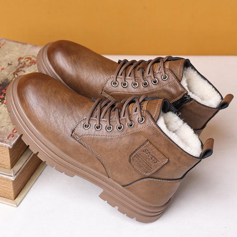 2024 Herbst/Winter Herren Big Head Baumwolle Schneestiefel mit Samtfutter - Warme Martin Arbeitsstiefel