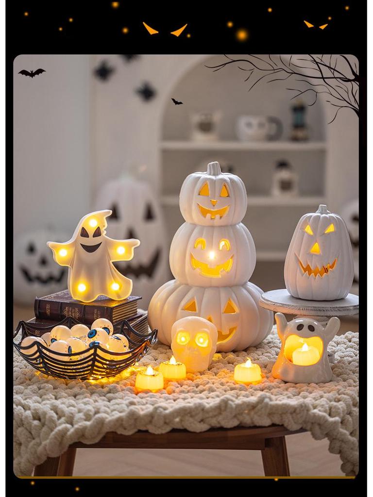 Halloween Glow-in-the-Dark Pumpkin Lantern Set for Party Decorations