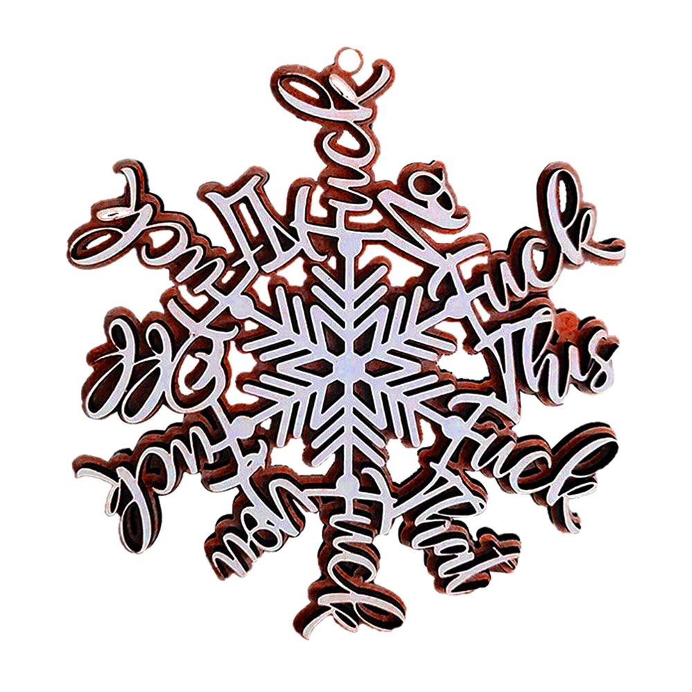 

Рождественская снежинка деревянный кулон забавный рождественский орнамент подвесной кулон декор