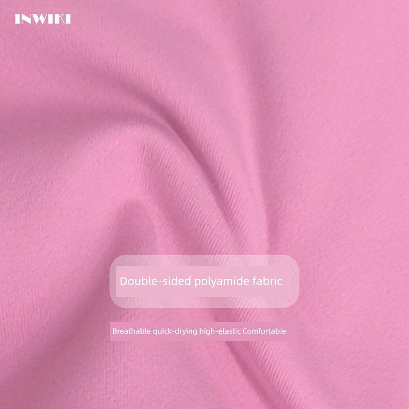 Export Fashion Contrast Color Summer High Waist Tight Nude Feel No Embarrassment Line Yoga Pants Women's Peach Hip Raise Three-Point Fitness Pants