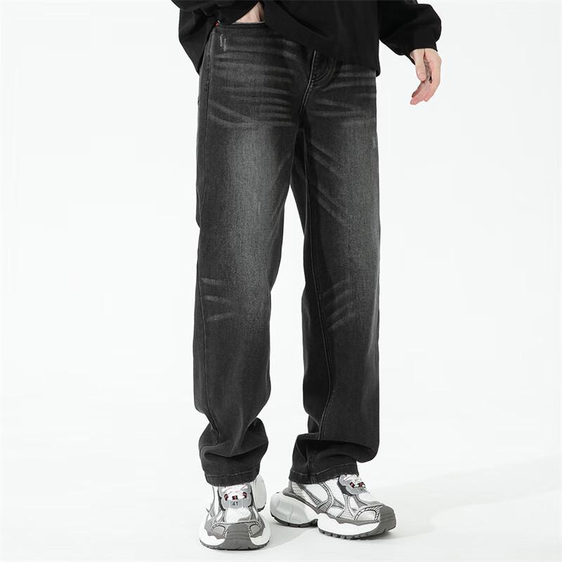 Mark Fairwhale Men's Washed Straight-Leg Thick Jeans