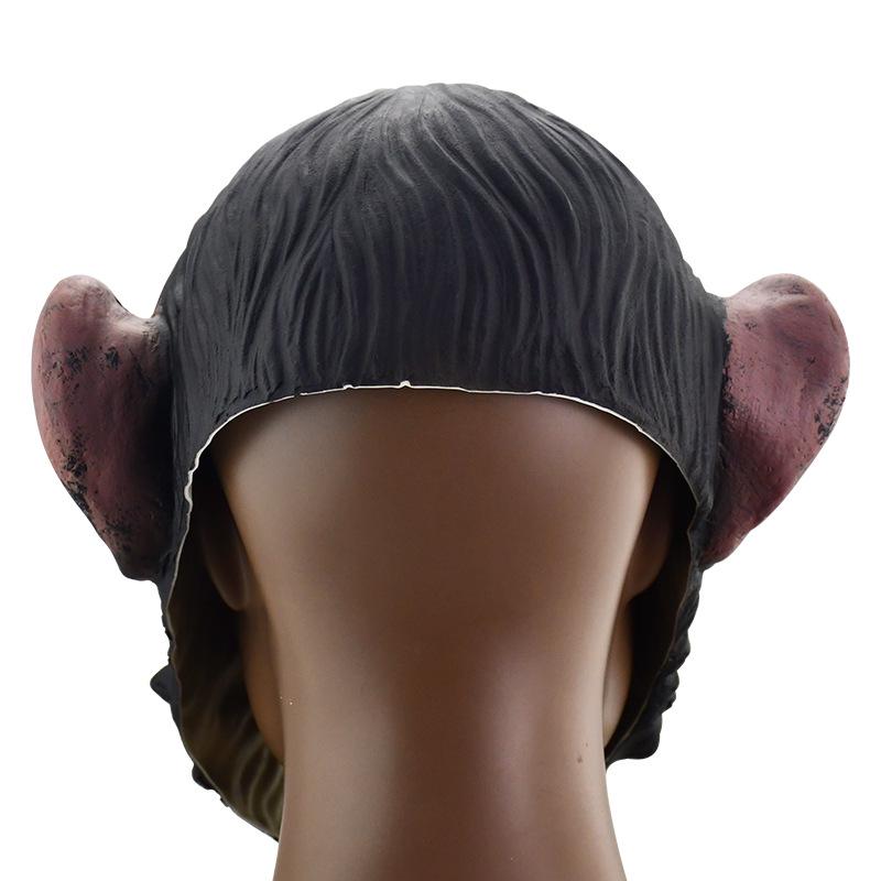 Maschera di Scimpanzé Cesare di Halloween - Copricapo Animale per Intrattenimento e Oggetti di Scena Douyin