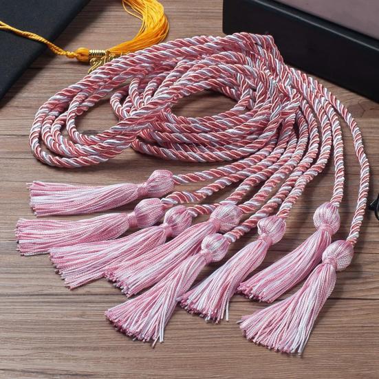 2026 Graduation Cord 5.6Ft Long Braided Cord Double Tassel Graduation Gown Cord for Graduation Ceremony Bachelor Master Doctoral