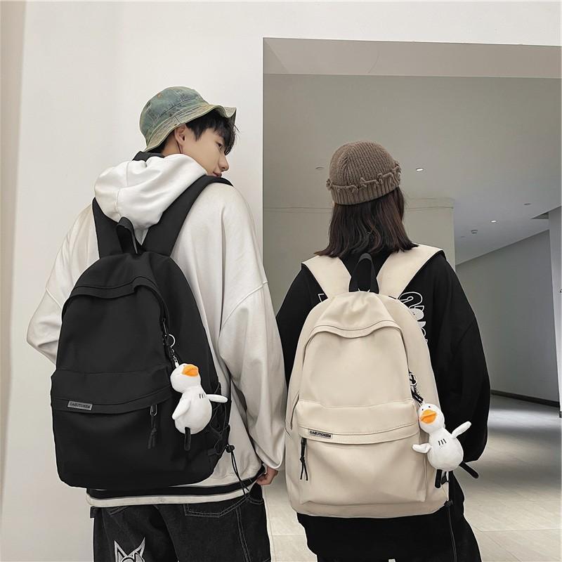 Rucksack für Damen mit High-End-Nische Studenten Koreanischer Stil Mode Schultasche für Herren Trendige Lässige Einfarbige Schultasche für Studenten