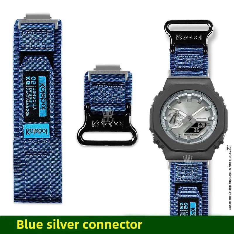GA2100 Design s poutkem Plátěný řemínek Pro Casio G-SHOCK 5611 GA-2100 GA-2110 GA-B2100 Pánský Venkovní sport Nylonový řemínek na hodinky příslušenství