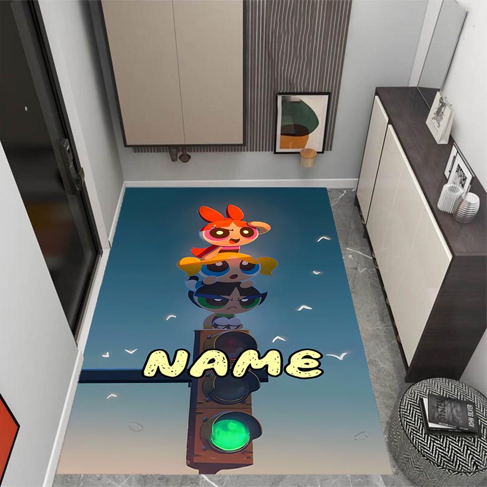 Looney Tunes: Name Frames Customize Text Floor Rug Office Rug Suitable for Dining Room Living Rooms Outdoor Kitchen Anti-slip Rug Office home decor