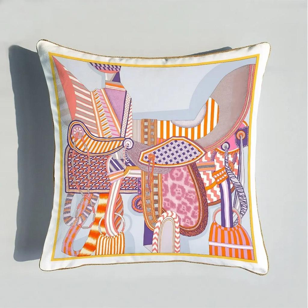 40/45/50/60cm Throw Pillow Polyester Cushion Cover Print Palace Rose Horse Pattern Sofa Couch Pillows for Home Decor Pillowcase