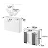 Yamazaki Magnetiskt Kaffepappersfilter x D7 x med Kompatibelt med och Kaffemodell 10330 Fodral, Vit, B18.5 H13.8cm, Tower, Lock, Viftformad