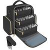 Maniküre-Werkzeug-Aufbewahrungstasche 32x20x29cm Schweres Nylon Nagellack-Organizer 4 herausnehmbare Beutel Seitentaschen Reise-Kosmetik-Set