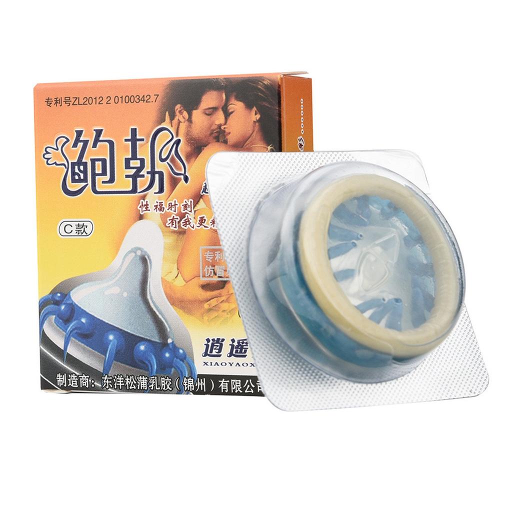 Adult Condoms Latex Sensitive Dotted Massage Ribbed Stimulate 6pc
