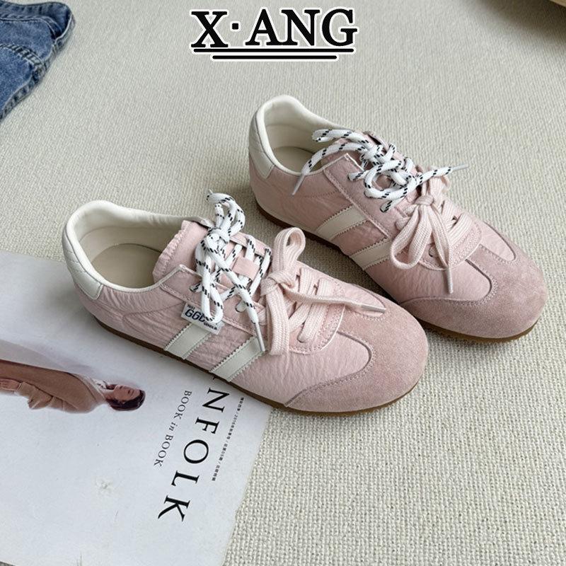 

Retro soft-soled leather German training shoes women s 2025 spring and summer new versatile breathable casual board shoes Forrest Gump women s shoes 35