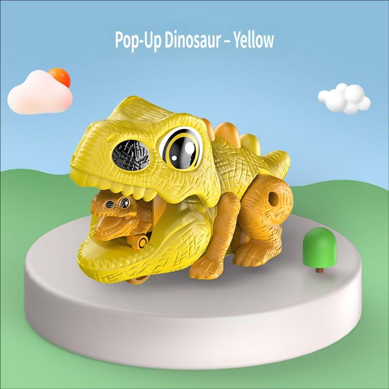 Cute Pet Inertia Press Ejection Car Children'S Launch Car Dinosaur Simulation Walking Car Kids Mini Vehicle Toy Interative Game
