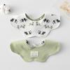 Korean Style A-Type Pure Cotton Double-Sided Baby Bib for 0-2 Years