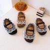 Lace Spring & Autumn Girls' Princess Leather Loafers - 2026 Stylish Baby Flats with Soft Sole