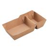 Miaojiayi Einweg Kraftpapier Doppelabteil Boot Takeout-Boxen