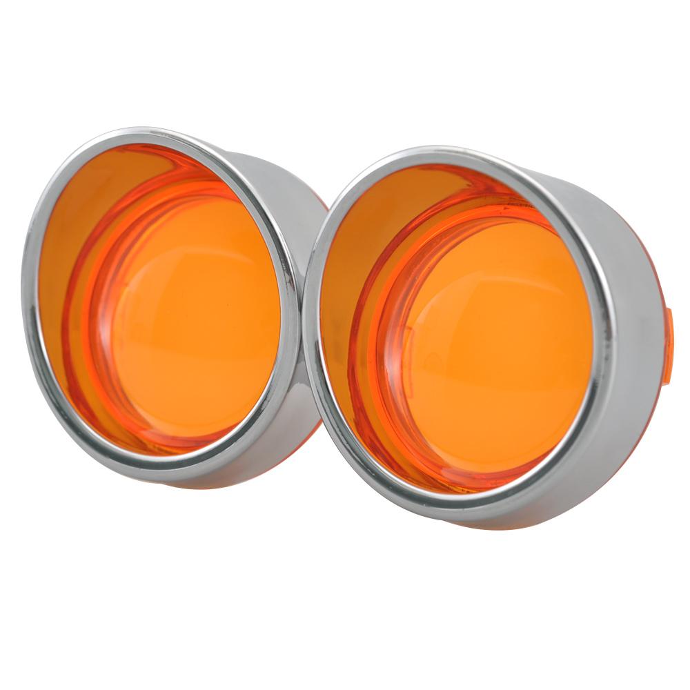 Motorcycle Turn Signal Light Bezels Lens Cover Visor Trim Rings Part For Harley Touring FLHR FXRT Sportster XL Dyna Softail FLHX
