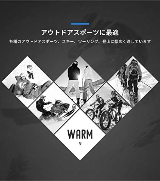 Winglos Outdoor Gloves, Cold Protection Gloves [Warm Brushed Lining] Gloves, Compatible with Smartphones, Water Repellent Treatment, Sports Gloves,